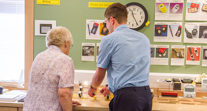 Carer helping out a Lady