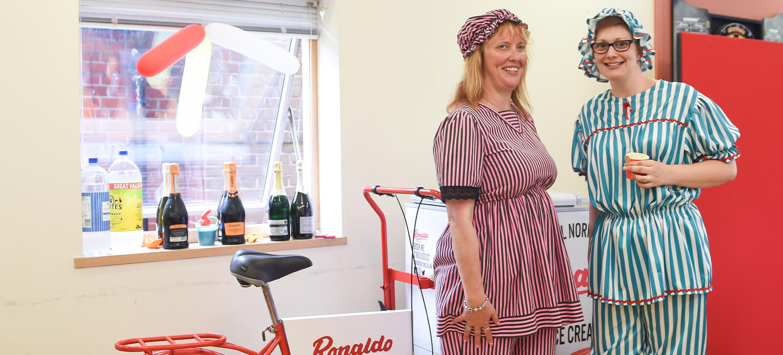 Pair of Woman With Bike