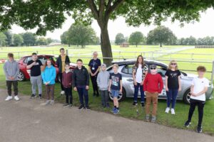 The 12 youngsters from Vision Norfolk who enjoyed the Young Driver experience