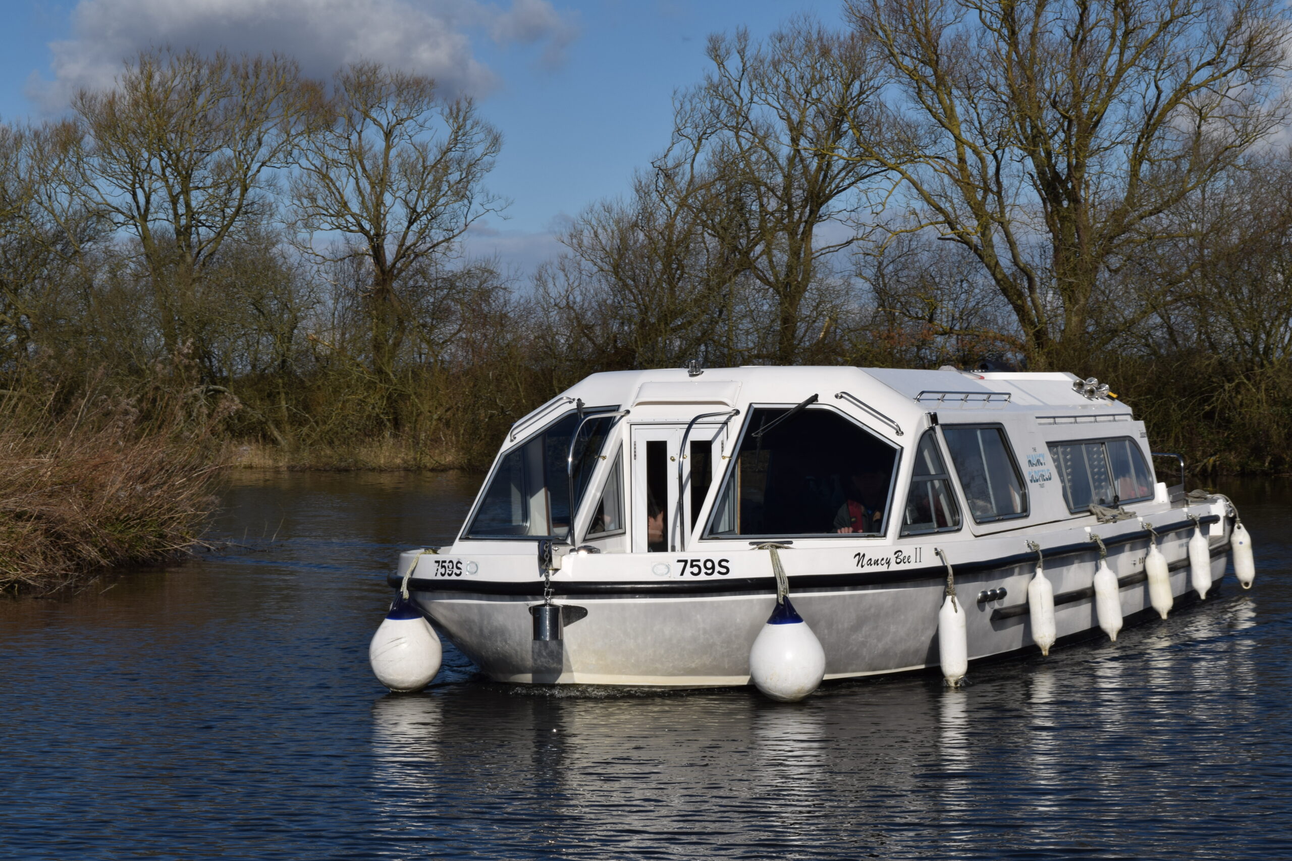 A Norfolk Broads motor cruiser