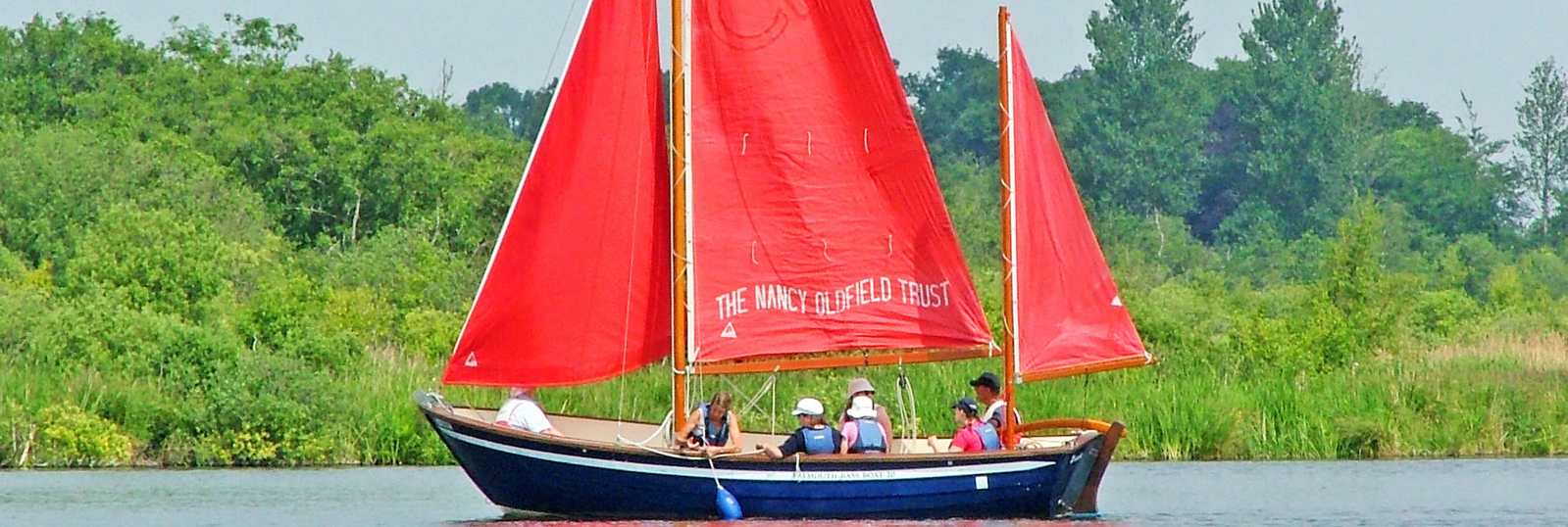A sailing boat on the Norfolk Broads