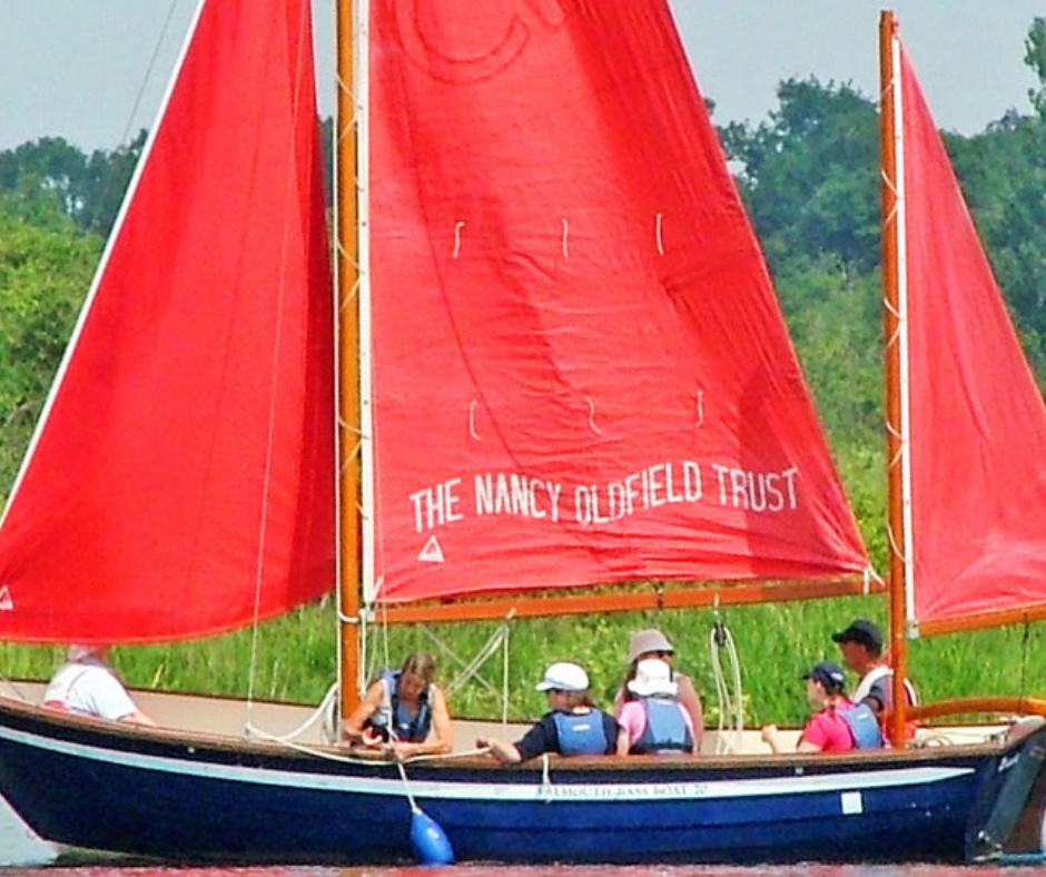 A sailing boat on the Norfolk Broads