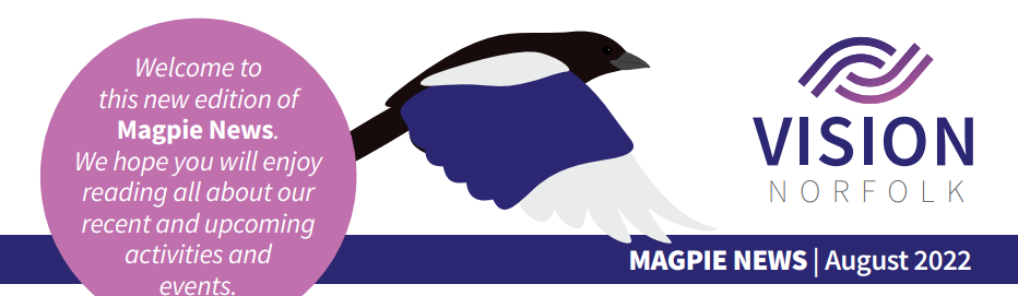 Top of Magpie News with a graphic of a Magpie and the date August 2022