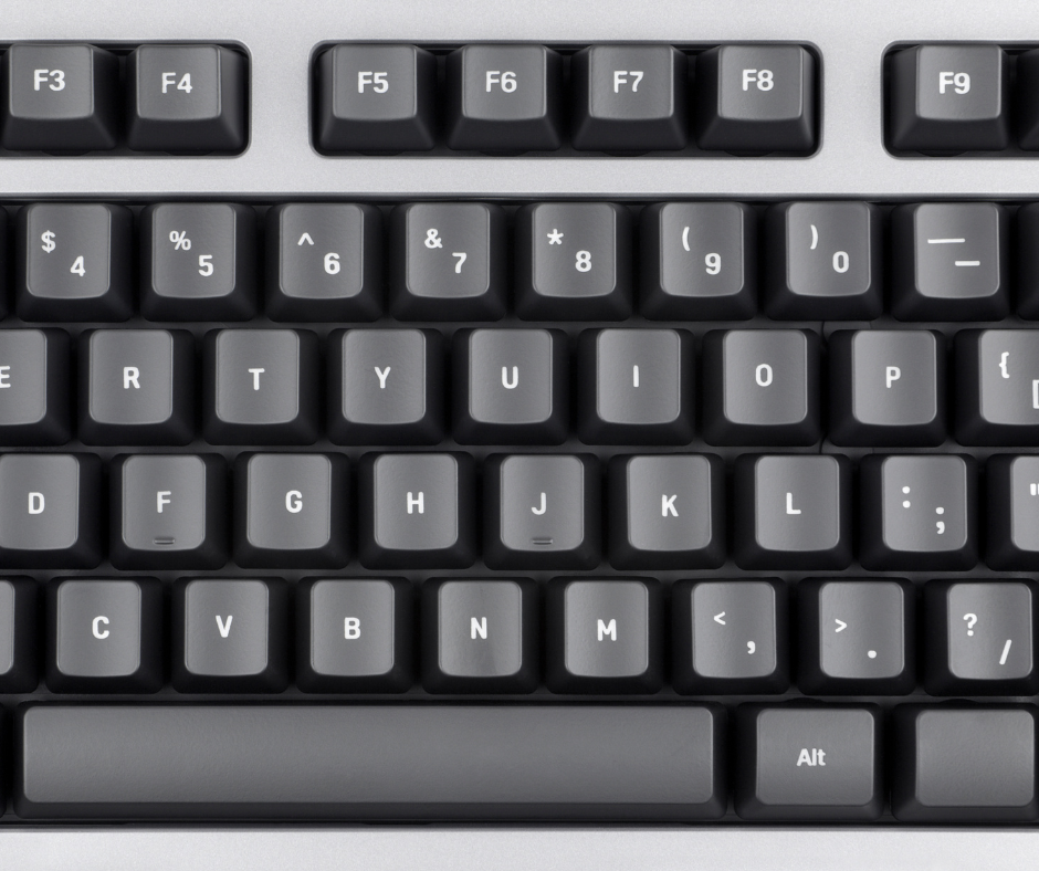 Dark gray computer keyboard