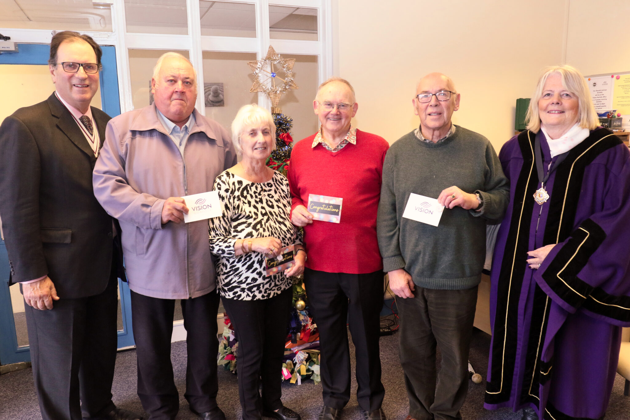 Sight Loss Charity Recognises Long Service Of Quartet Of Great Yarmouth