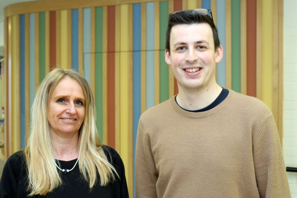 Vision Norfolk services manager Barbara Dunn and children, young people and families co-ordinator Josh Bartholomew