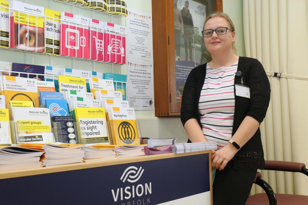Vision Norfolk eye clinic support officer Aby Roberts at the Allies Eye Clinic in Cromer