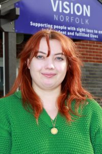 Abbi Waters, volunteers and activities co-ordinator at Vision Norfolk's King's Lynn hub