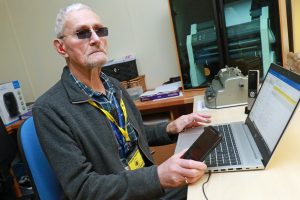 David Page, who is offering one-to-one technology training sessions at Vision Norfolk's Great Yarmouth hub