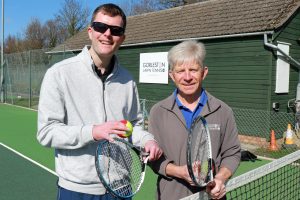 Vision Norfolk Great Yarmouth hub co-ordinator Edward Bates (left) and tennis coach Mike Reynolds