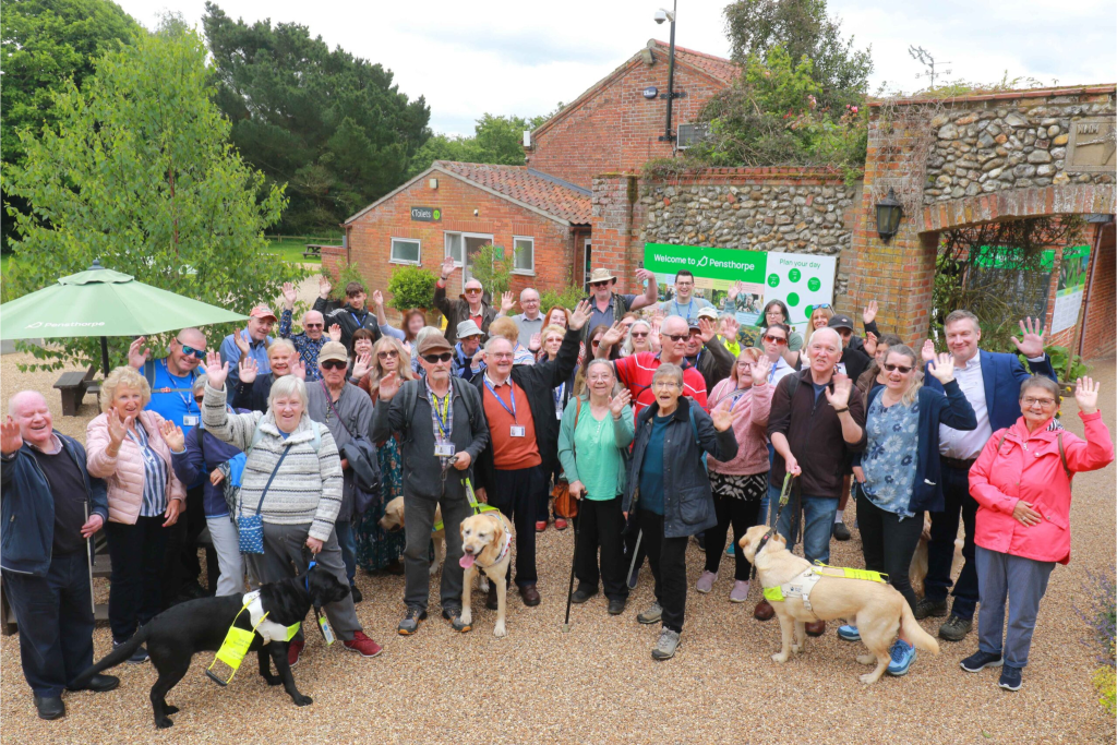 Vision Norfolk volunteers visiting Pensthorpe Wildlife Park
