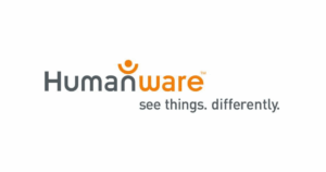 The grey and orange HumanWare logo with the tagline "see things. differently.".