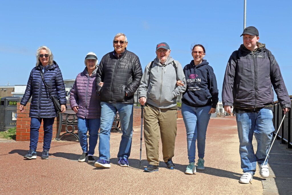 Vision impaired walkers step out on Gorleston seafront